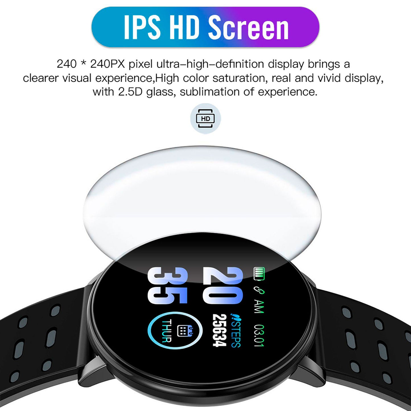 119S Sleep Detection Multi-sport Mode Sports Pedometer Smart Watch