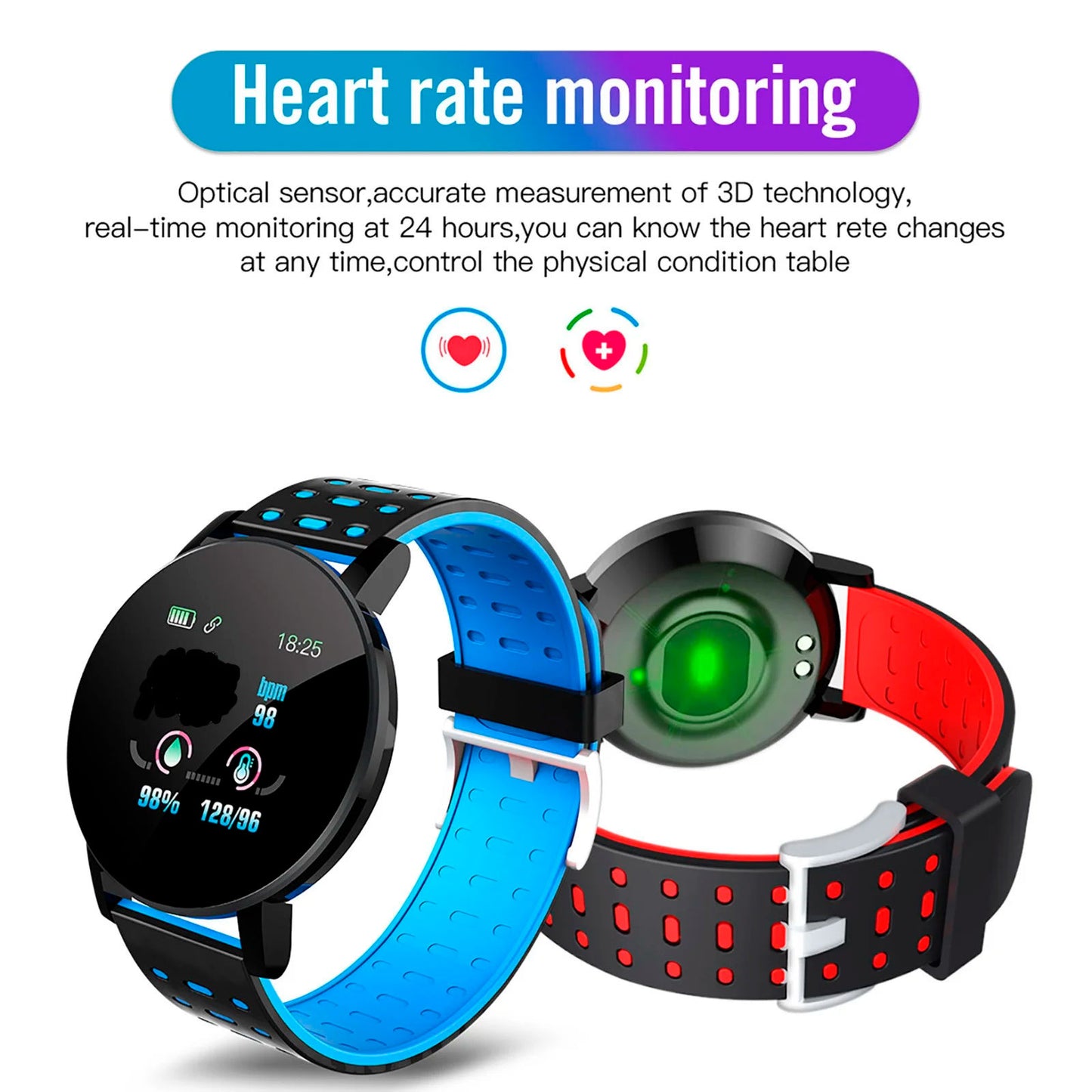 119S Sleep Detection Multi-sport Mode Sports Pedometer Smart Watch