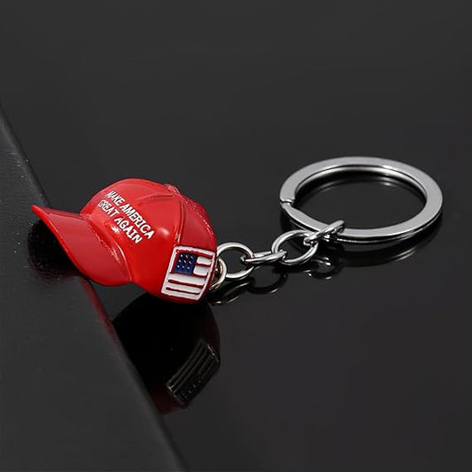 MAGA Hat Keychain,5PCS Trump Keychain 2024,Make American Great Again Keychain For Trump Supporters