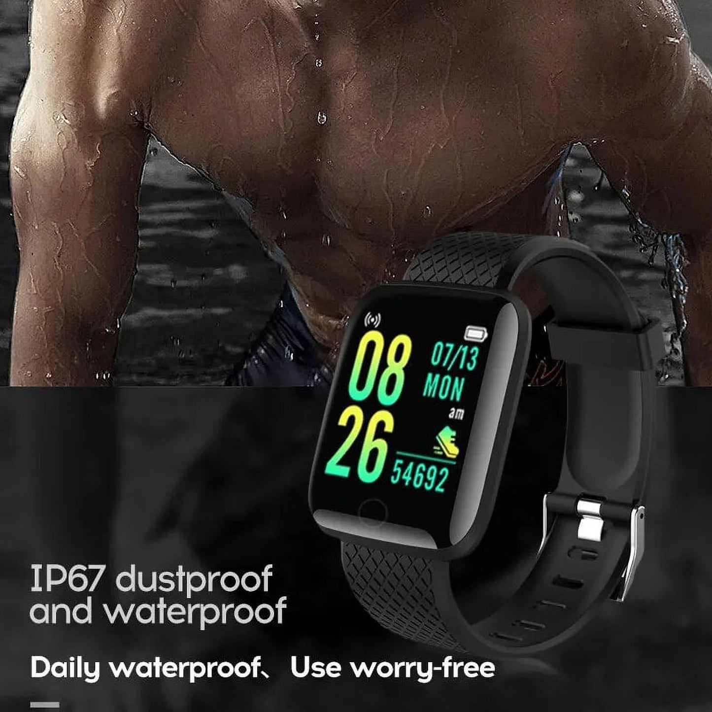 116plus Smart Watch Men Women Bluetooth Connected Phone Music Fitness Sports Bracelet Sleep Monitor Multifunctional Smartwatch