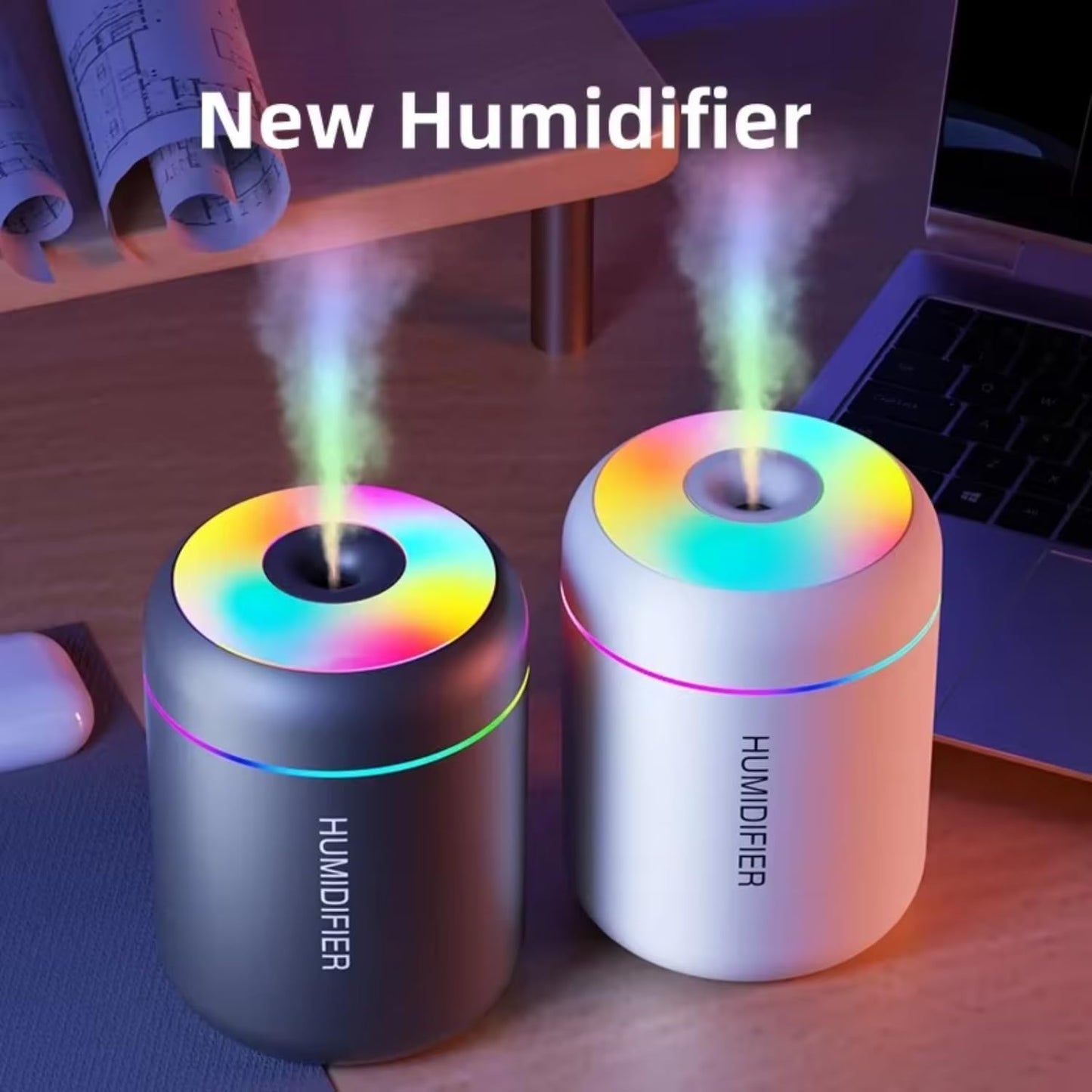 180ML Mini Air Humidifier USB Diffuser Essential Oil Aromatherapy Mist Maker Lights Car Bedroom