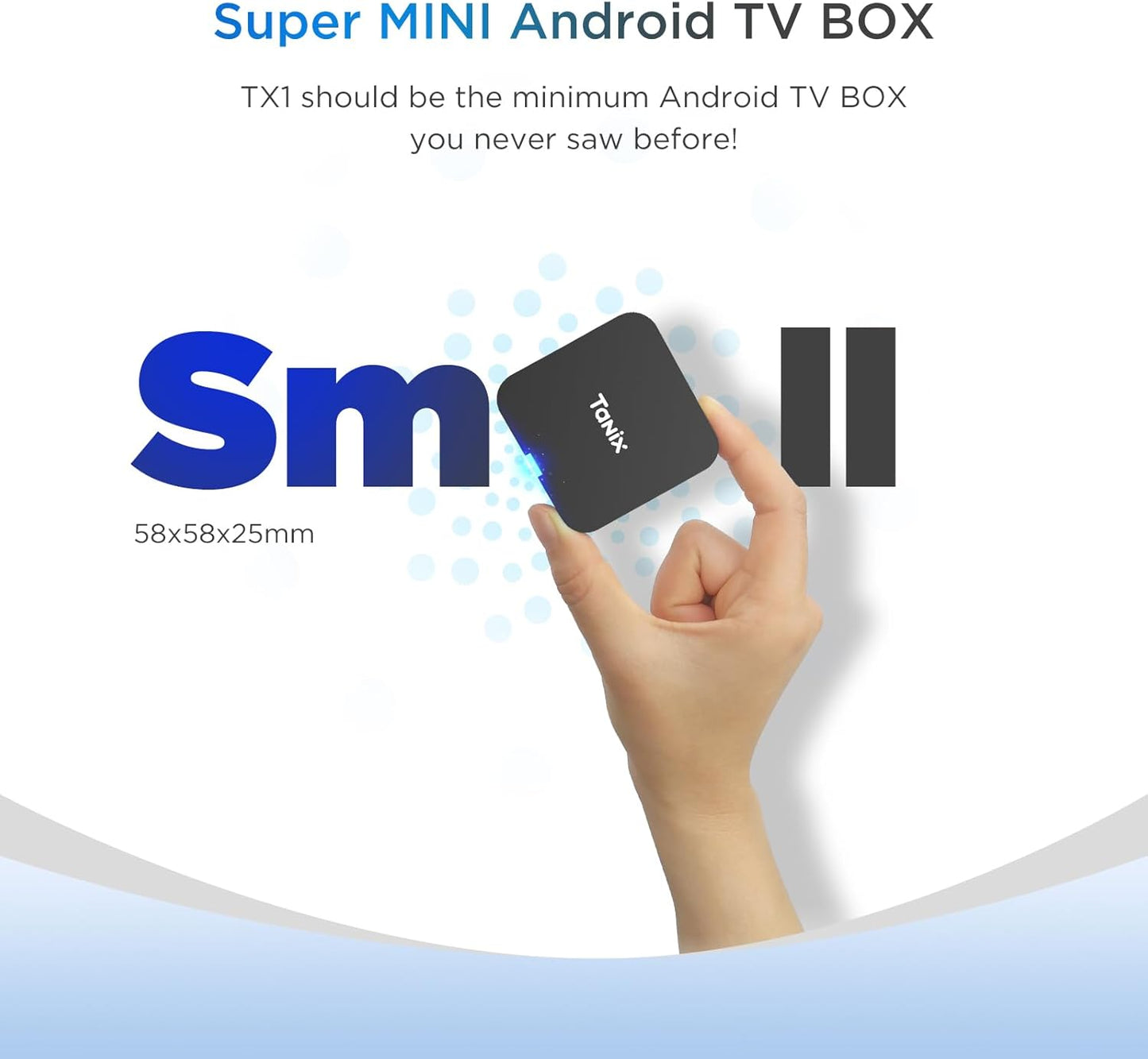 Android TV Box 10.0, Mini TV Box 2GB RAM 16GB ROM, H313 Quad-Core Android Box, Support 2.4G WiFi, 4K Smart TV Box Compact Size