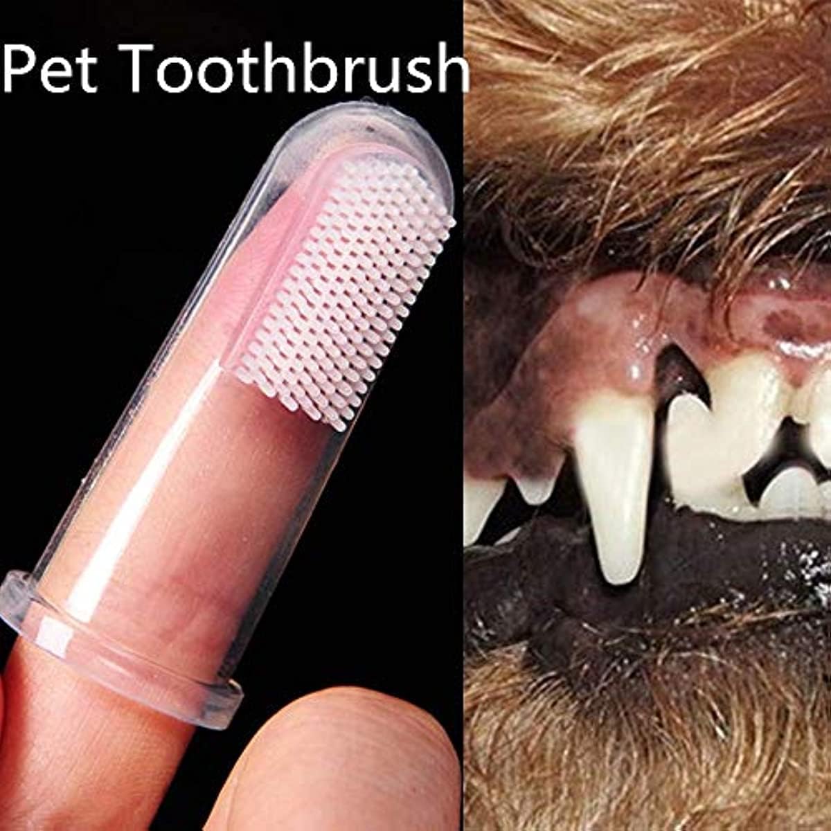 Super Soft Pet Finger Toothbrush Teddy Dog Brush Bad Breath Tartar Teeth Tool Toothbrush Tooth Pets Molar Stick Doggy Brush Stick Beautiful Cat & Dog Finger Tooth Brush