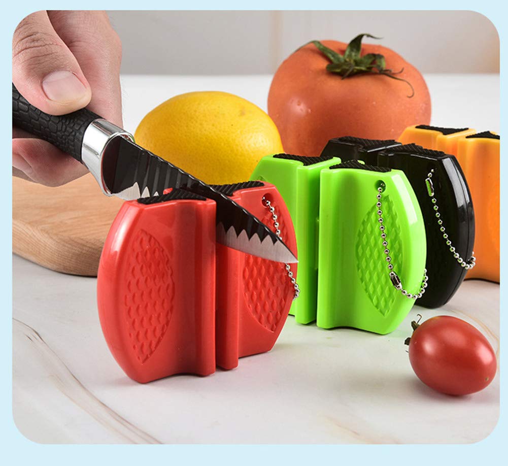 AKOAK 4 Pcs Durable Whetstone Mini Cute Shape Knife Sharpener Portable Outdoor Double-Sided Use Knife Sharpener Household Kitchen Gadget