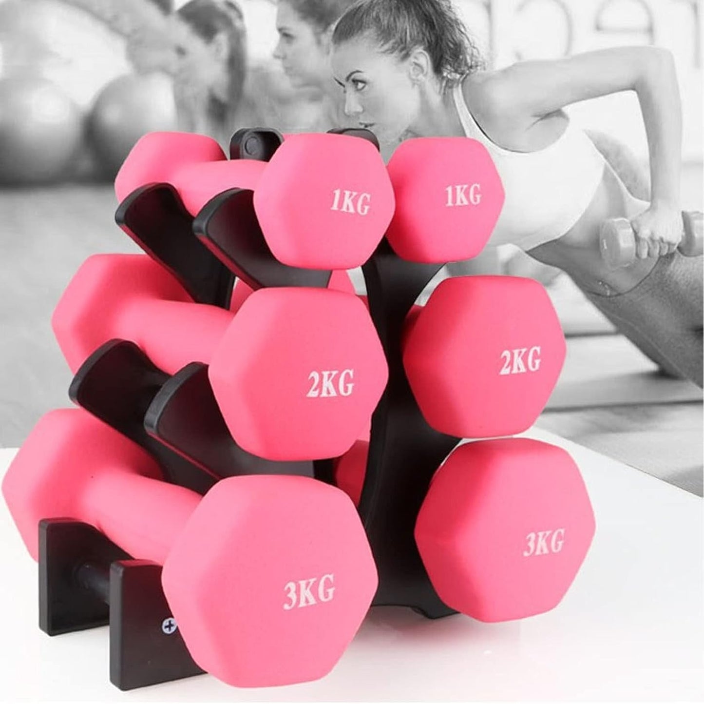 Barbell Holder 3 Tier Dumbbell Rack Weight Stand Holder Convenient For Home Gym Storage Solution Tower Rack Stand Small Dumbbell Rack Bearing Capacity and Easy Assemble