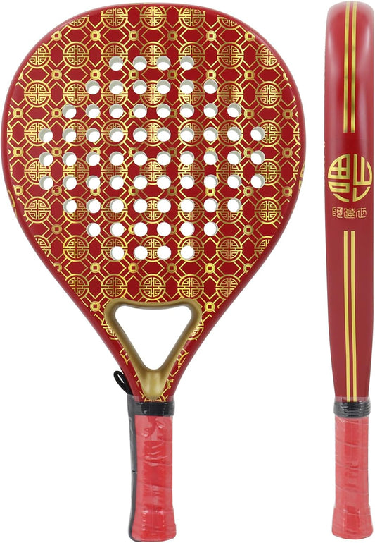 AMA Sport Padel Paddle Tennis Racket Carbon Fiber Pop Tennis Paddle Paddleball ,Full Carbon