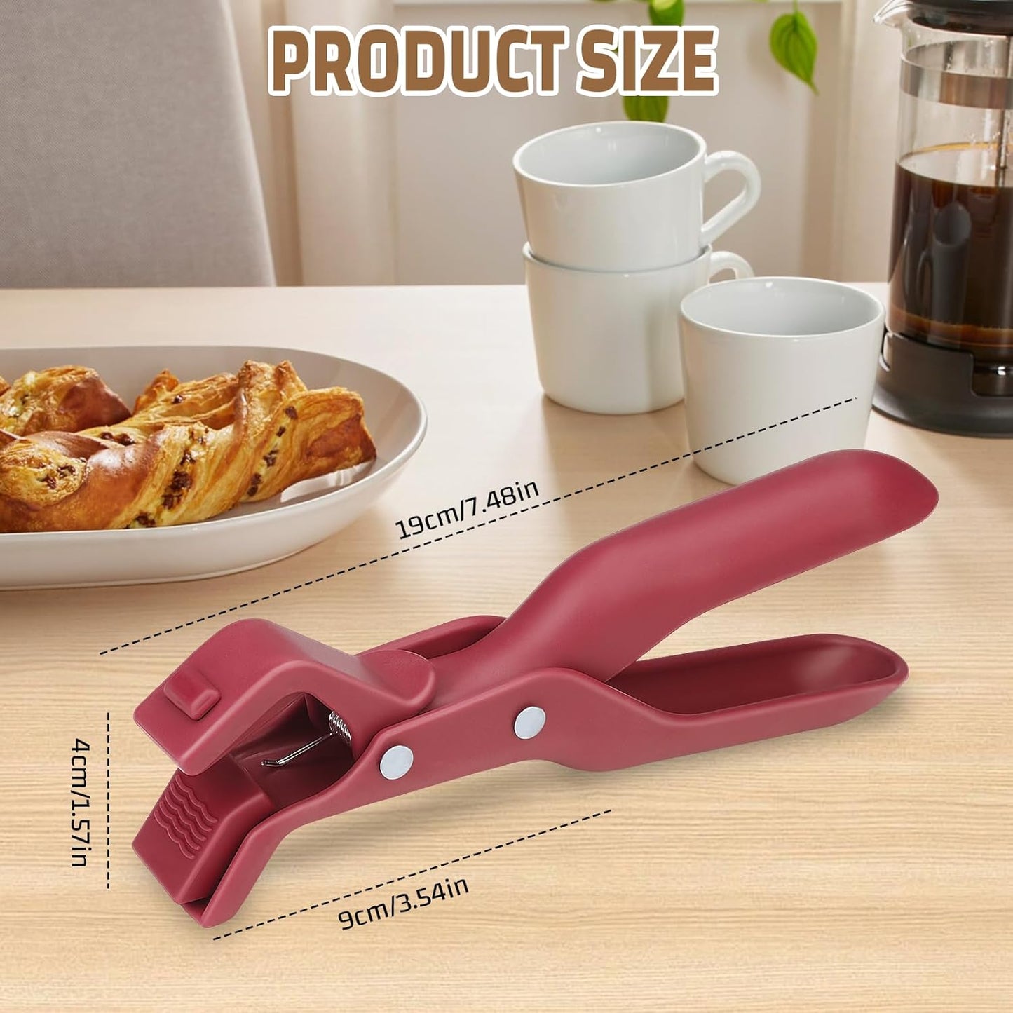 Multi-Function Anti-Scald Bowl Clip for Kitchen, Hot Bowl Dish Plate Gripper Clips Tongs Clamp Holder, Kitchen Silicone Anti Scald Clip for Air Fryer & Food Steamer & Oven & Microwave Oven