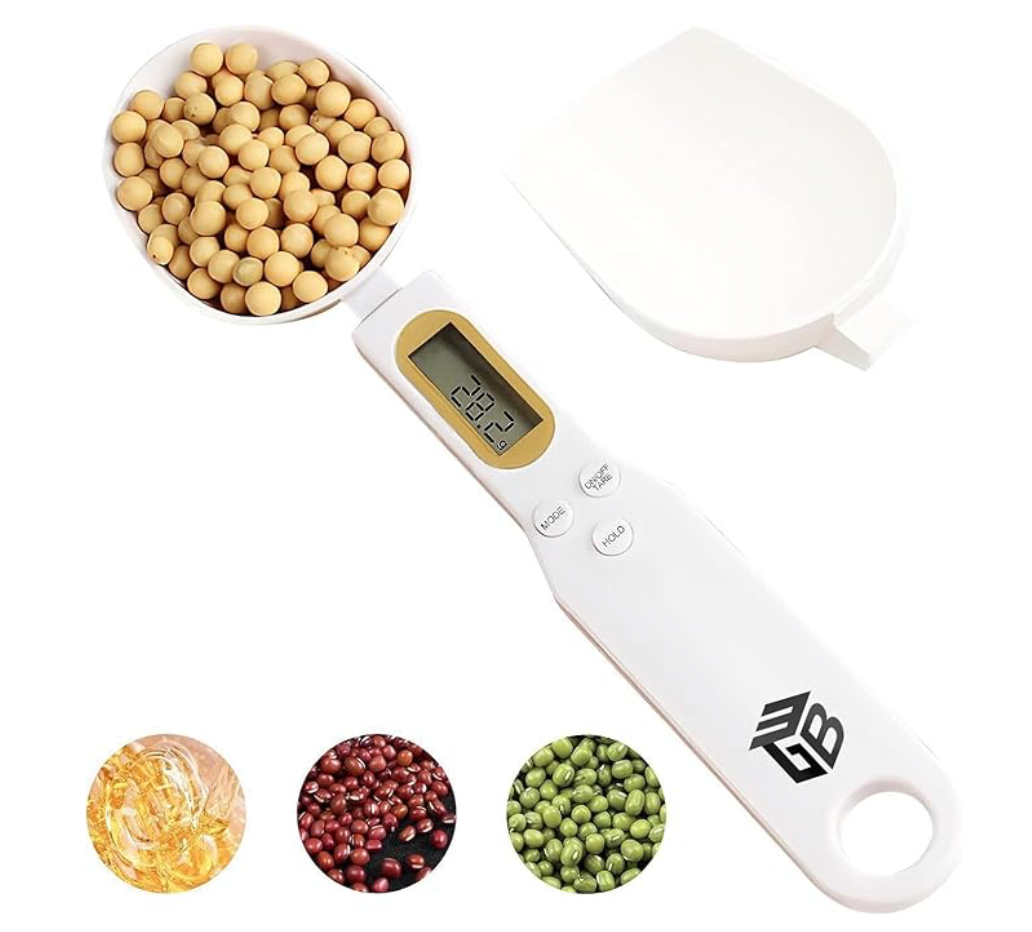 Digital Spoon Scale Electronic Measuring Spoon with 2 Replaceable Spoons, Food Coffee Weigh Scale High Precision for Home 500/0.1g, Digital Food Spoon Scale, Kitchen Scales with LCD Display