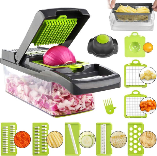 Vegetable Chopper,13 in 1 Multifunctional Food Chopper